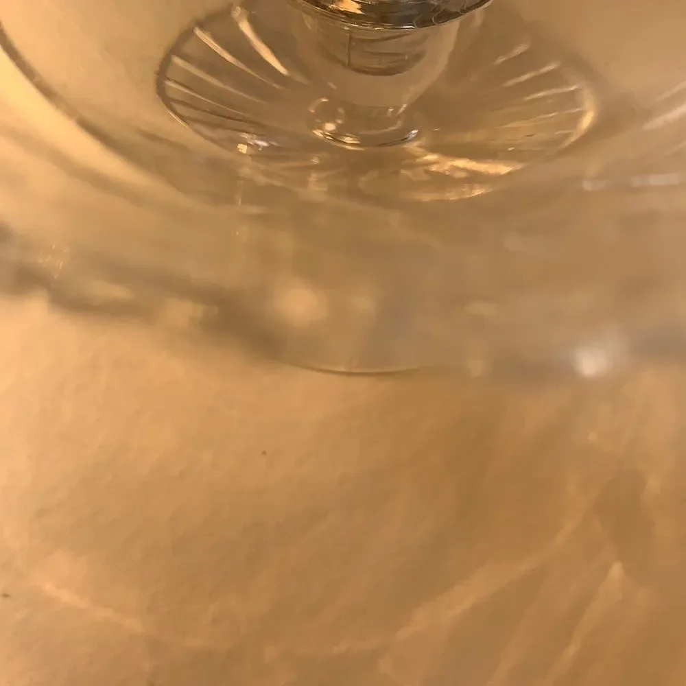 Cut Crystal Serving Goblet Candy Nut  Dish Intricate Detail Bar Party Trinkets